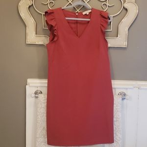 Loft shift dress with ruffles